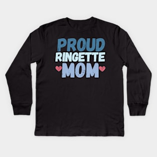 Proud ringette mom Kids Long Sleeve T-Shirt